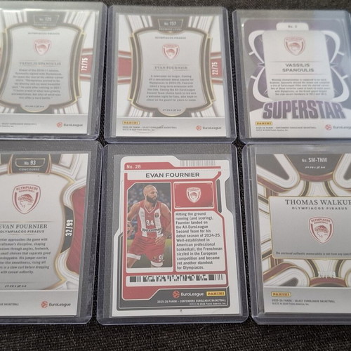 2025-26 Panini Select & Contenders EuroLeague Olympiacos basketball card lot