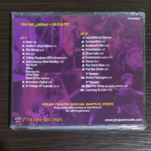 Dream Theater - Official Bootleg: Tokyo, Japan 10/28/95 2XCD Ytsejam Records original used