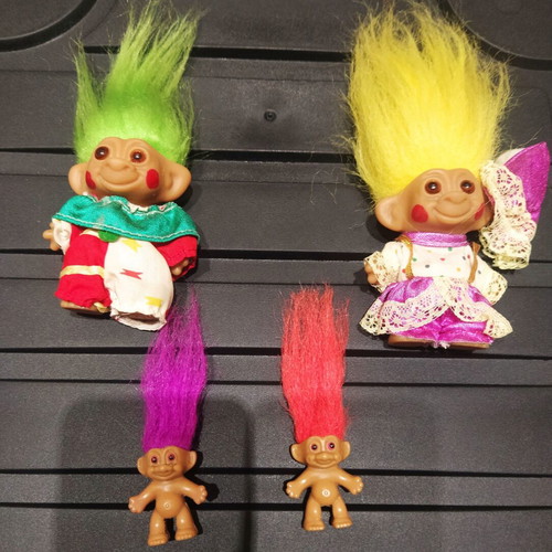 Set of 5 vintage 90s used wish trolls