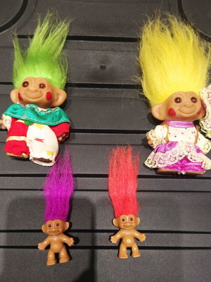 Set of 5 vintage 90s used wish trolls