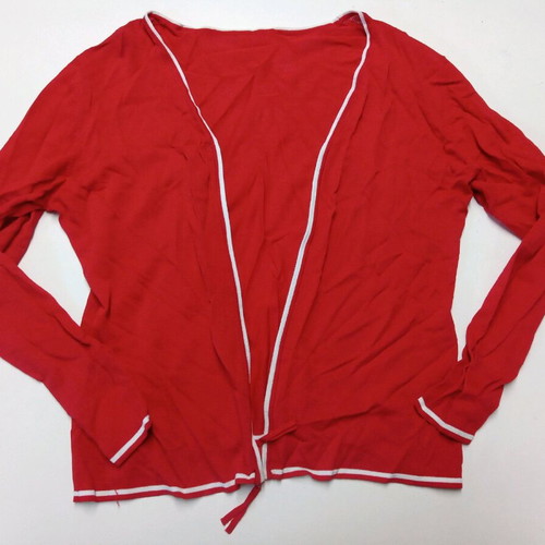 Red thin cardigan with zipper like new