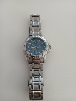Festina men's wristwatch used, silver and blue