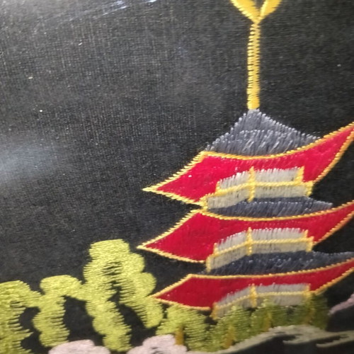 Embroidered frame with Japanese embroidery used, 47×29 cm