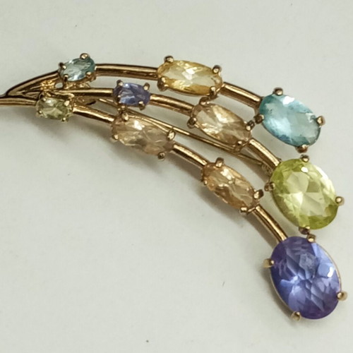 Monet vintage brooch zircon like new