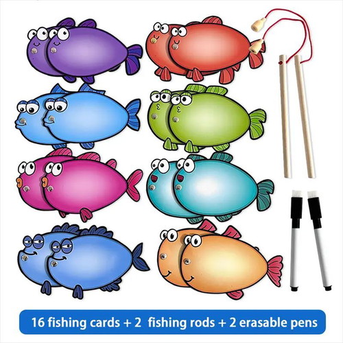 Fishing game new with magnetic rods and erasable markers