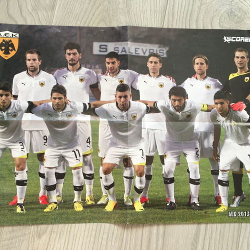 AEK Athens 2013-2014 collector's poster used