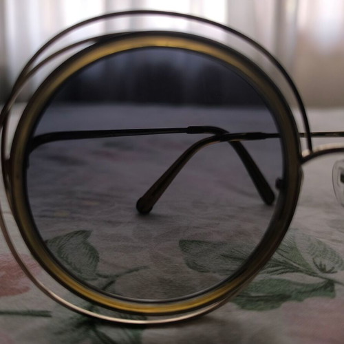 Chloe sunglasses used, large round, silver and gold