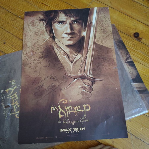 The Hobbit IMAX Exclusive Mini Poster Set used, 4 original 2012 posters