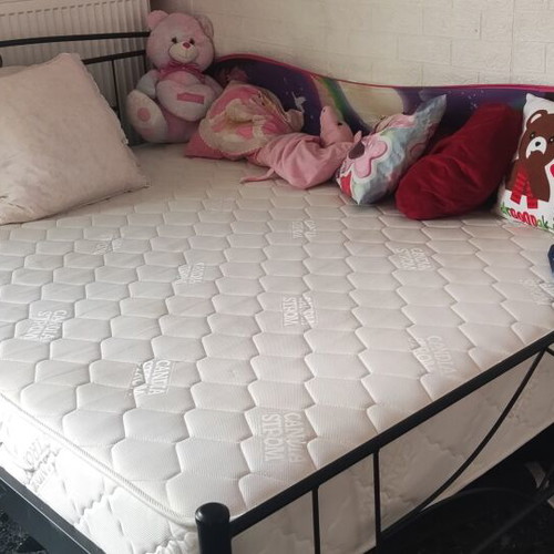 Iron double bed like new with mattress