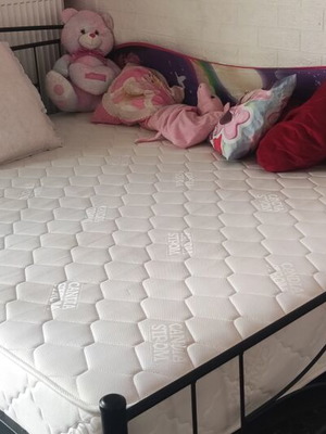 Iron double bed like new with mattress