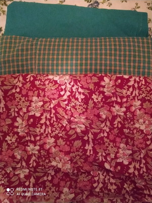Fabrics new, pack of 3 pieces with different patterns