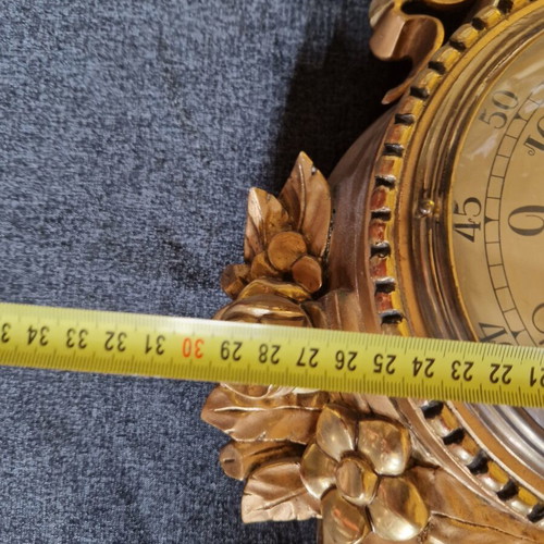 Swedish Wooden Replica Rokoko Wall Clock used