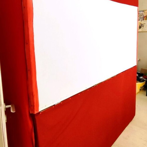 Professional folding Karagiozis shadow theater curtain with lantern holder