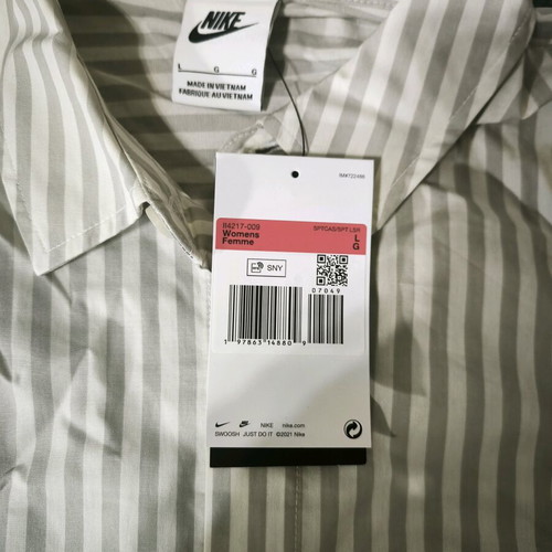 Nike sportswear Chill poplin set pants and shirt new size L white beige