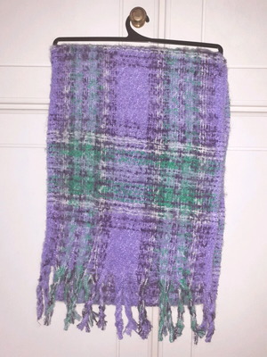 Soft large scarf new in green and purple