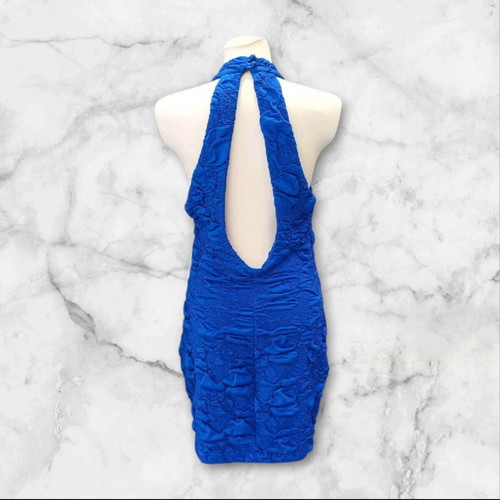 Fitted blue dress size L-XL like new
