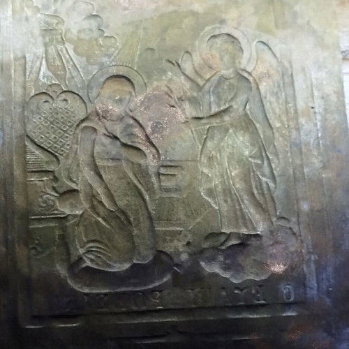 Evangelismos Russian Antique Religious Icon used