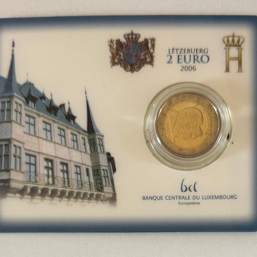 Luxembourg 2 Euro 2006 Guillaume 25th Anniversary Coincard BU