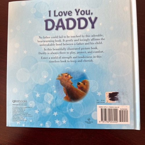 I Love You Daddy children's book new