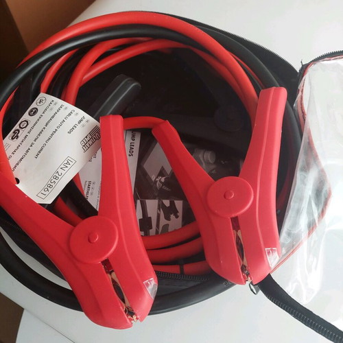 Engine starter cables new with led lighting on clamps