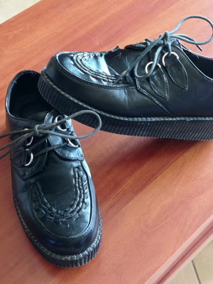 Lace-up shoes used, black, size 40