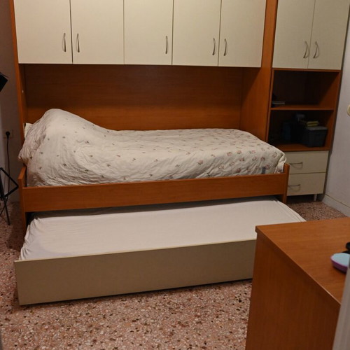 Custom handmade children's bedroom set with beds and wardrobe