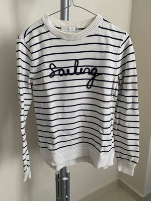Striped Sailing Sweater Henri Lloyd Small like new, white and navy
