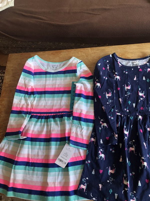 Cotton dresses for 3 years new, colorful, pack of 2