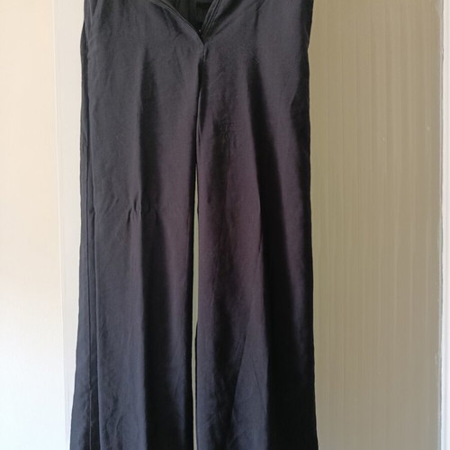 H&M linen-style pants, black, size M 38 10