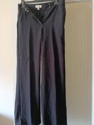 H&M linen-style pants, black, size M 38 10