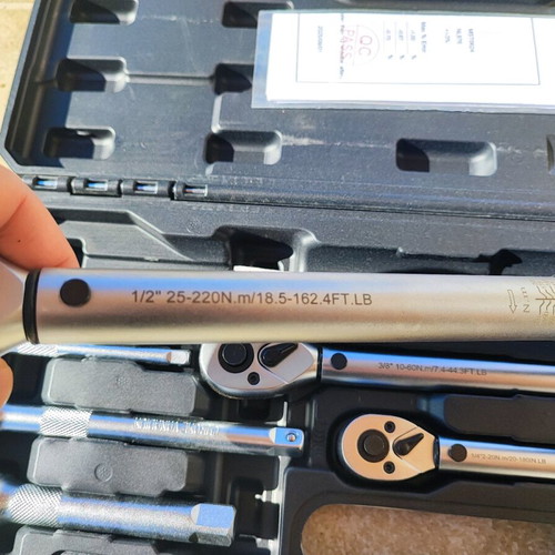 Torque wrench set 10 pieces new with extension kits and adapters