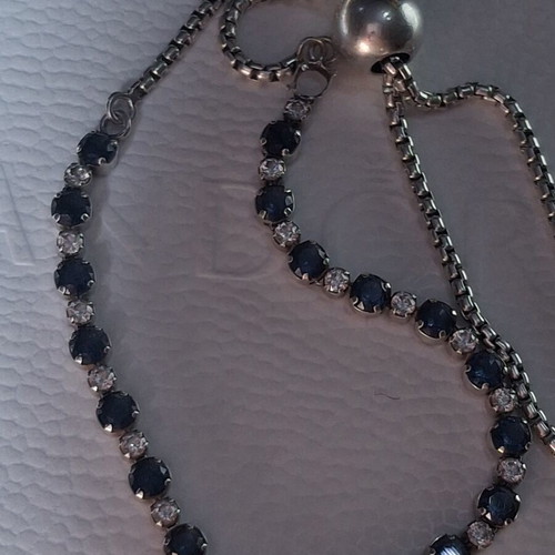 Pandora Riviera bracelet with blue crystals and cubic zirconia
