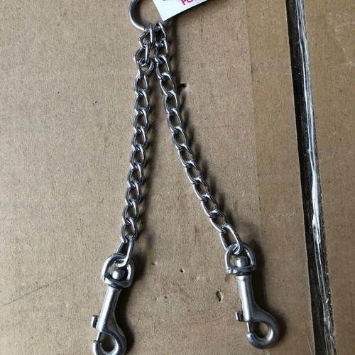 Dog Chain Leash for 2 Dogs 25mm x 40cm new