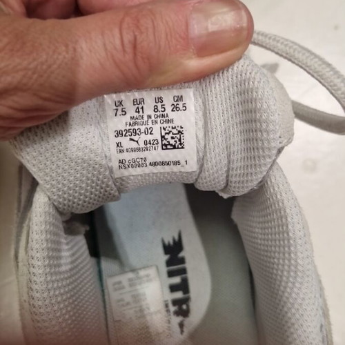 Puma Nitro athletic shoes like new, white gray
