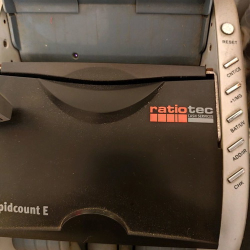 Ratiotec banknote counter used, model rapidcount E
