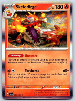 Authentic Pokemon Skeledirge Card new