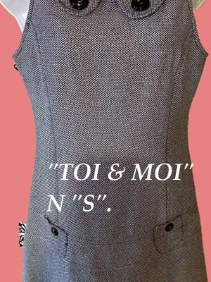 Toi&Moi dress new, size S, gray with silver thread