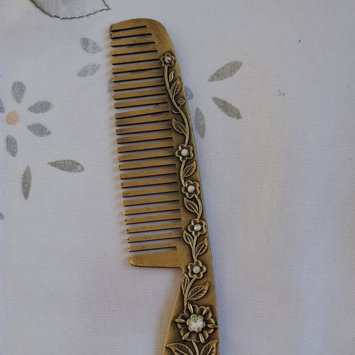 Boudoir grooming set 1930-1940 gold plated, vintage, 5 pieces