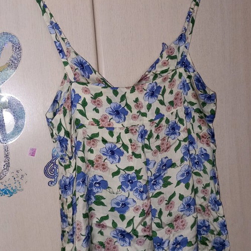 Nice Things satin summer blouse size 40, multicolor