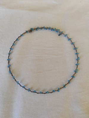 Choker necklace with turquoise beads