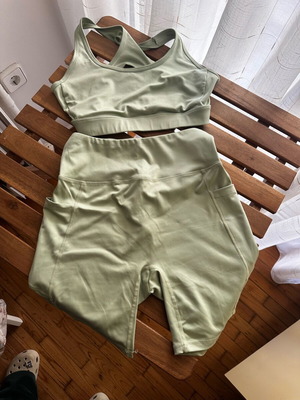 Workout set Shein like new, lime green, size M