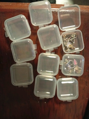 Storage boxes new, pack of 10, 3.5cm x 3.5cm x 1.8cm
