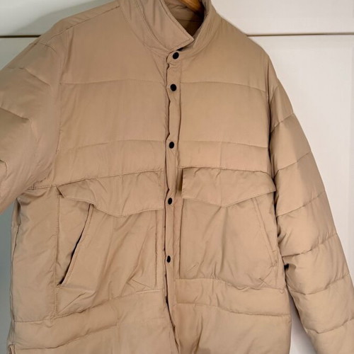 Zara XL beige men's jacket used, quilted light spring jacket