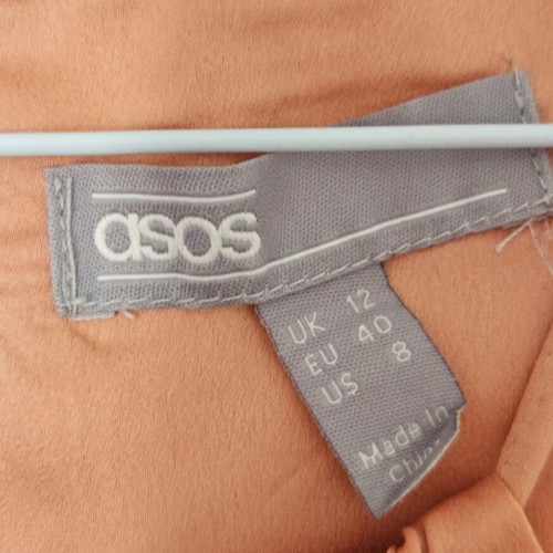 ASOS peach satin dress, size L, without belt