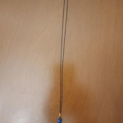 Necklace with Blue Crystal Drop like new
