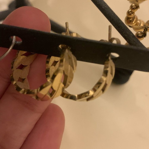 Steel hoop earrings new