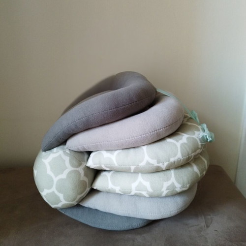 Nursing pillow with adjustable height, like new, gray