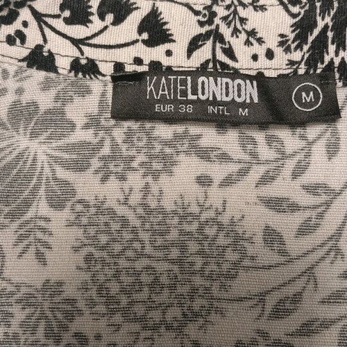 KateLondon shirt dress black and white floral midi like new