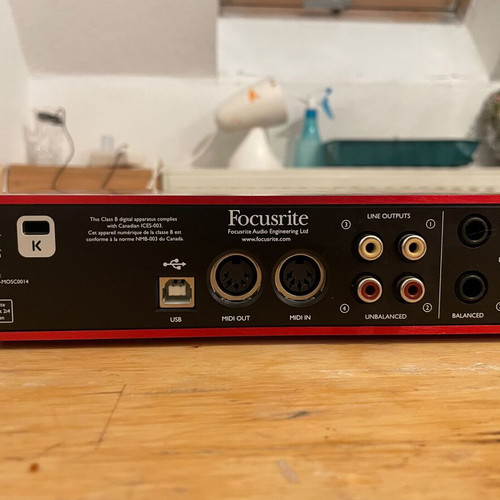 Focusrite Scarlett 2i4 2nd Generation audio interface used