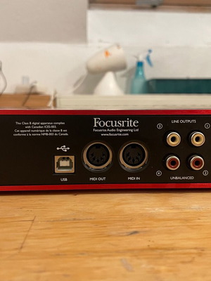 Focusrite Scarlett 2i4 2nd Generation audio interface used